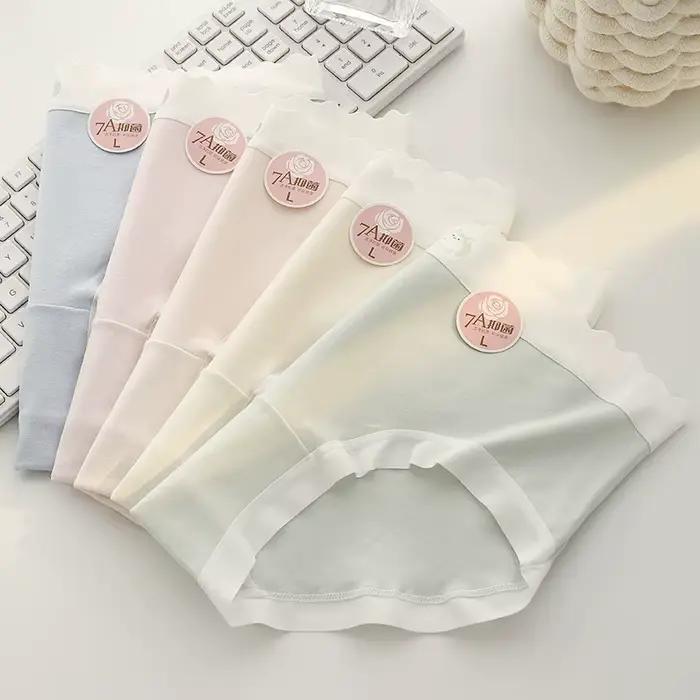 Lot de 5 culottes antibactériennes pour femmes, respirantes, en coton doux, sans couture, confortabl