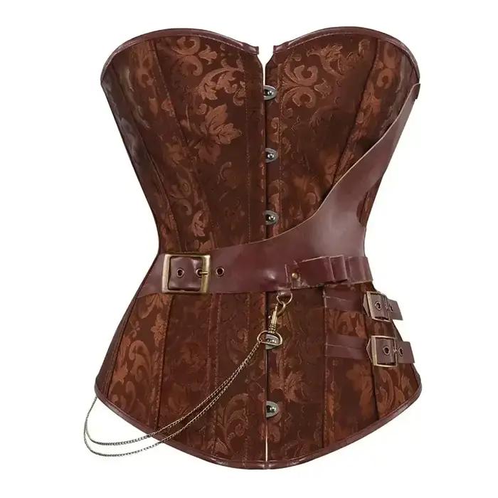 Corsets pirate pour femmes, Bustier en cuir, Steampunk, boucle, fête de carnaval, Clubwear, Costumes