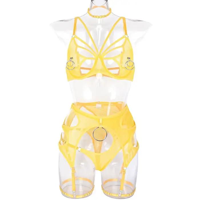 Lingerieset-Ensemble de soutien-gorge sexy pour femmes, sous-vêtements féminins, soutiens-gorge mini