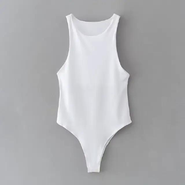 Été solide Sexy moulante femmes body Femme 4 couleur vert mince body décontracté Chic dame Club cour