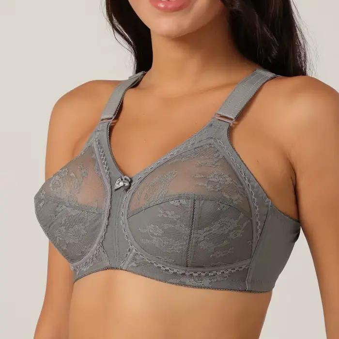 Soutien-gorge Ultra fin pleine tasse grande taille BCDEFG sans fil Sexy dentelle transparent Demi so
