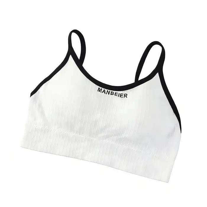 Soutien-gorge sans fil confortable et élastique pour femme, lingerie simple, sans couture, pour étud