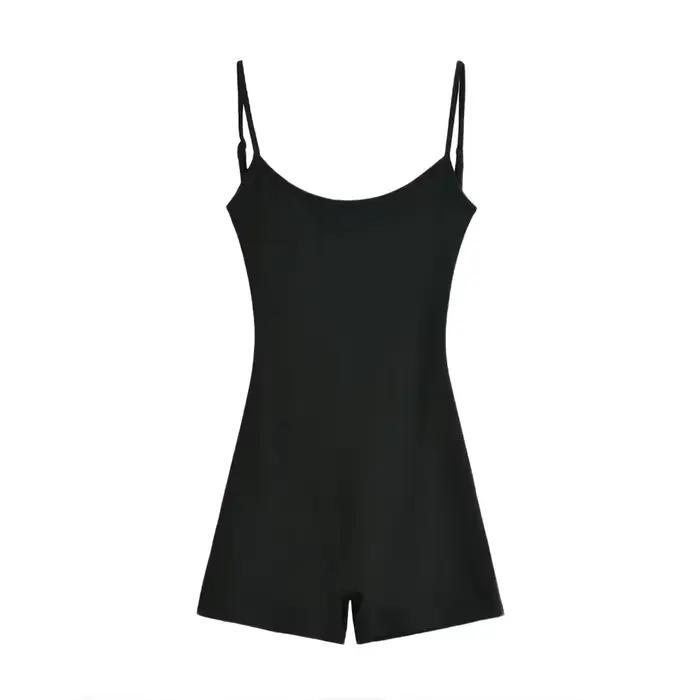 CLYFAN Combinaison courte sexy à dos nu, body sculptant ultra-extensible et ajusté pour le quotidien