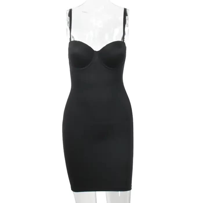 Minceur pleine longueur Shapewear glisse nue droite Tube robe corps Shaper femmes maigre sous les ro