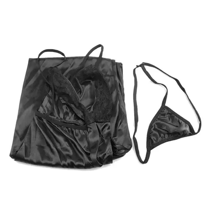 Nouvelle Robe de Nuit Longue Épaules Dénudées pour Femme, Nuisette Sexy d'Été en Satin de Soie, Baby
