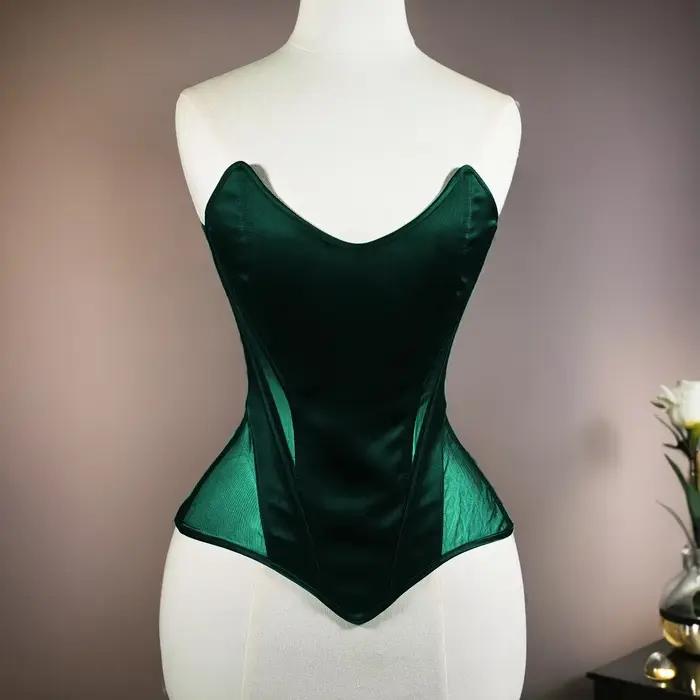 Corset serré pour femmes, Bustier surbuste de mariage, soutien-gorge Transparent en maille, Push Up,