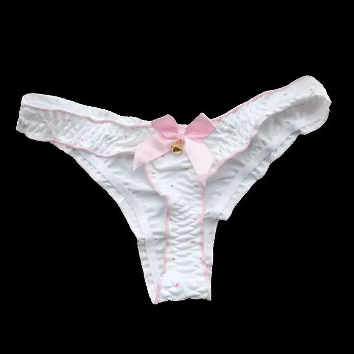 Culottes pour femmes et adolescentes, style lingerie, avec nœud mignon, à volants et motifs floraux,