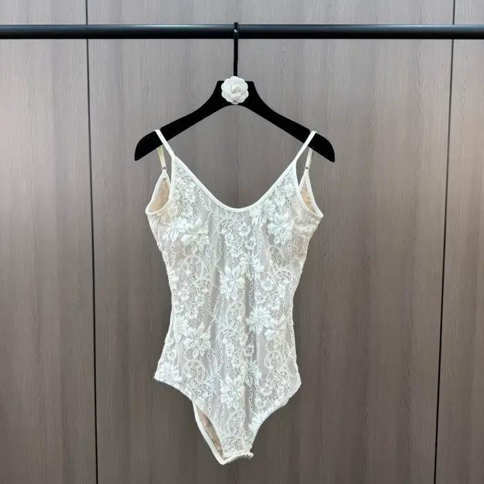 Hottie Style Sexy dentelle body Vintage Sexy voir à travers dos nu Spaghetti sangle combinaison femm