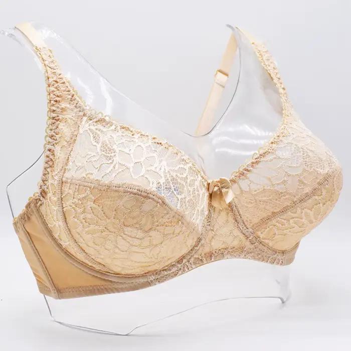 Soutien-gorge grande taille pour femmes, soutien-gorge en dentelle, Transparent, grand brassière, so