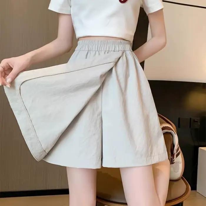 Promotion Été : Culottes à Jambes Larges pour Femmes, Style Classique Décontracté, Pantalon Court Am
