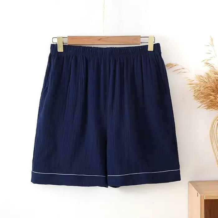 Pantalon de pyjama en pansement de coton pur pour femmes, vêtements de nuit d'été, shorts pour femme