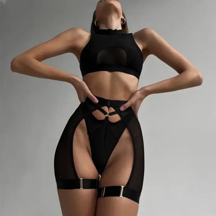 Ensemble de Lingerie Sexy, ensemble de sous-vêtements érotiques, Kit de soutien-gorge sexuel pour fe