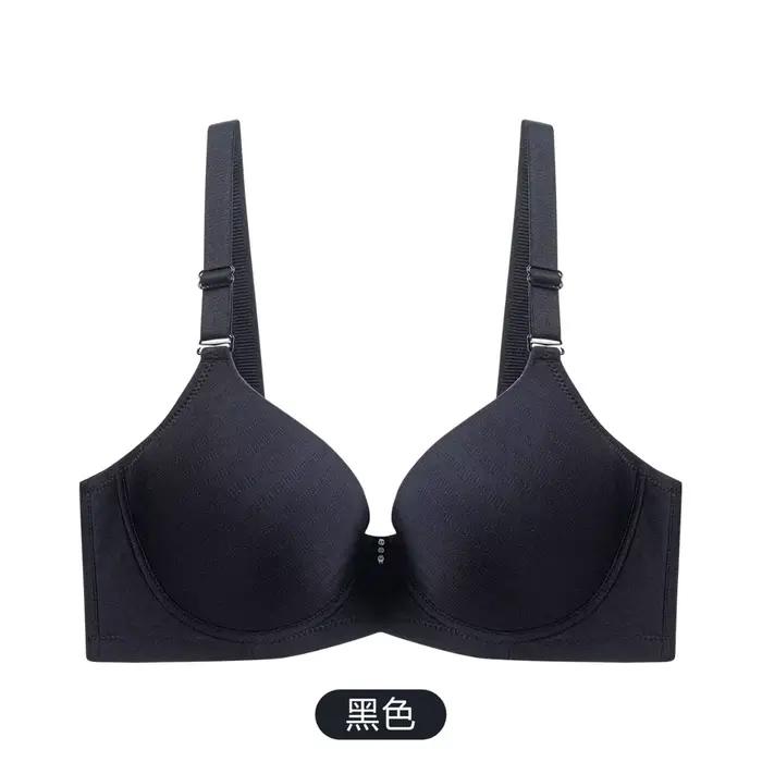 Soutien-gorge grande taille à armatures, lisse, sans coutures, bonnets fins, confortable, effet push