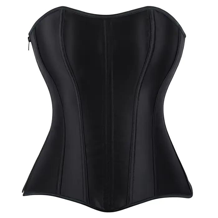 Corsets et bustiers pour femmes, haut en satin, style vintage, corset sur le buste, sexy, à lacets,