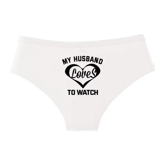 MY HUSBAND LOVE TO WATCH Femmes Culottes Sexy Confortables Sous-Vêtements Féminins Sans Couture Culo