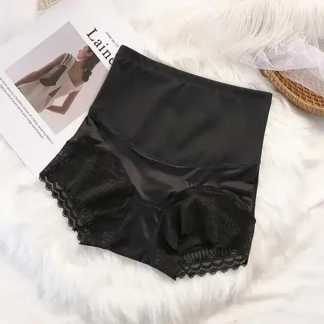 Sexy dentelle glace soie femmes culottes taille haute sans couture culotte sous-vêtements corps Shap