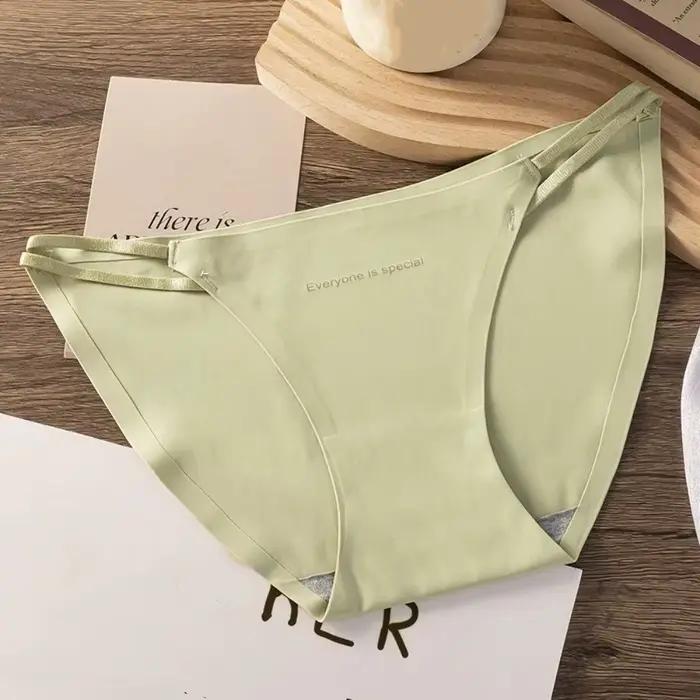 Culottes d'été Sweet Letter respirantes à fines bretelles sans coutures taille basse pour femme