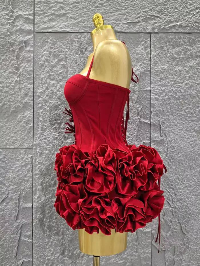 Elegantný štíhly luxusný narodeninový červený čierny obväzový outfit pre ženy Sexy lodičkové šaty na ples celebrít Klub dvojdielny set