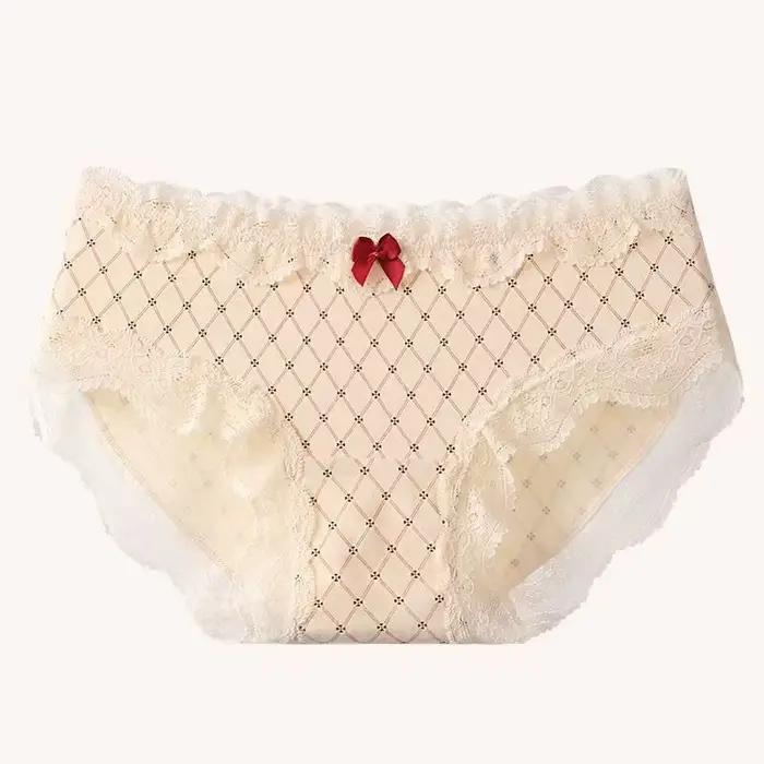Ensemble de culottes triangulaires pour le jour de noël, sous-vêtements pour femmes, slips en coton, Lingerie Sexy, sous-vêtements intimes en dentelle sans couture