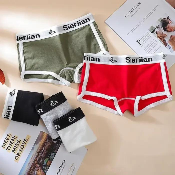 Culotte de sport en coton pour femmes, sous-vêtements féminins, taille moyenne, sous-vêtements confortables, pantalons de sécurité pour femmes