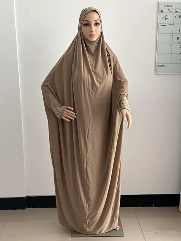 H098 voľná veľkosť Muslimské šaty na modlitbu Khimar kaftan Burka Abaya