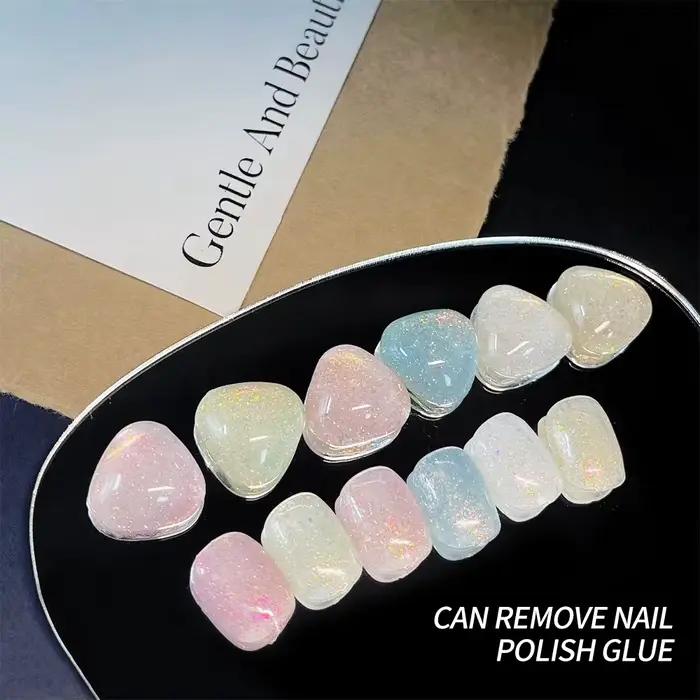 15ml Aurora morská panna lesklý Gél lak na nechty trblietavý dúhový namáčací Gél UV lak Semi-permanentný DIY manikúra