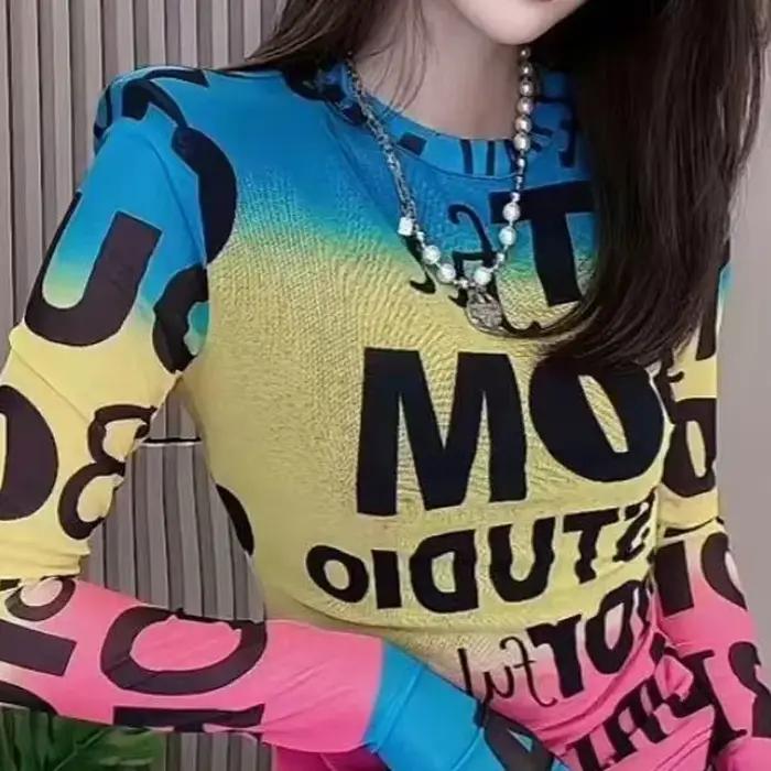 Dámske slim tričko s kontrastnou sieťovinou
