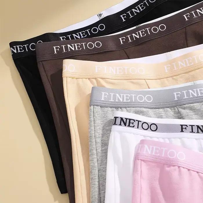 FINETOO sous-vêtements pour femmes pantalons à quatre coins culottes confortables antibactériennes entrejambe culotte respirante sport courte culotte Sexy