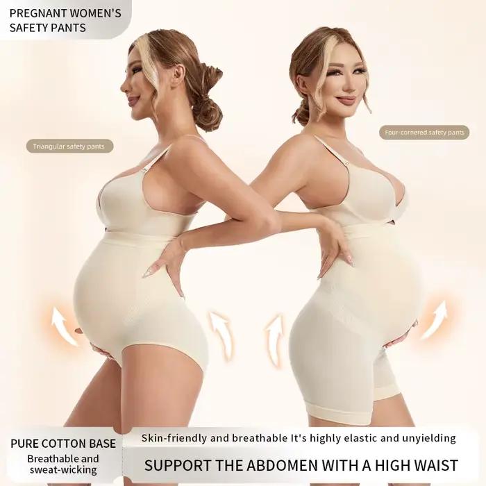 Culotte sans couture pour femmes, Boxer, pantalon de sécurité, vêtements de grossesse confortables, sous-vêtements de maternité doux et respirants, culotte grande taille