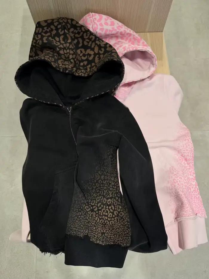 Dvojdielny set Y2K s leopardím vzorom z pletiva pre ženy – Neformálne športové oblečenie