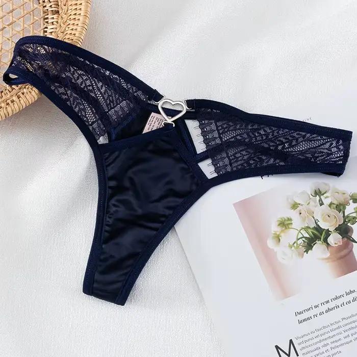 String européen taille basse sans couture pour femme, sous-vêtement confortable, culotte sexy en dentelle, lingerie féminine