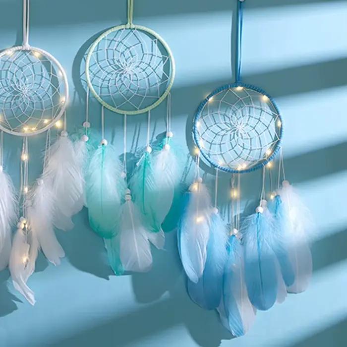 Attrape-rêves fait à la main, pendentif attrape-rêves, carillons éoliens creux créatifs, tenture murale