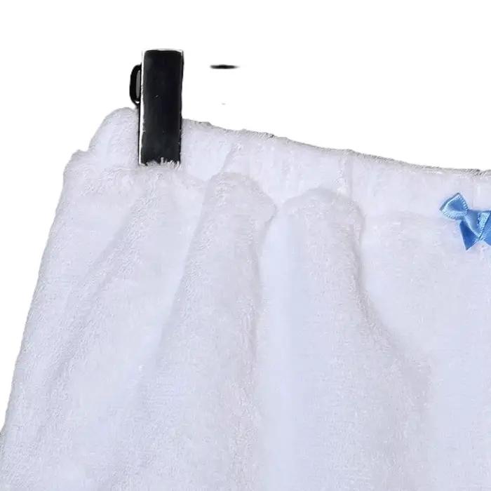 Culottes épaisses et chaudes en flanelle blanche, taille élastique, toucher doux, avec nœud, légères, sexy, pour la danse et les fêtes