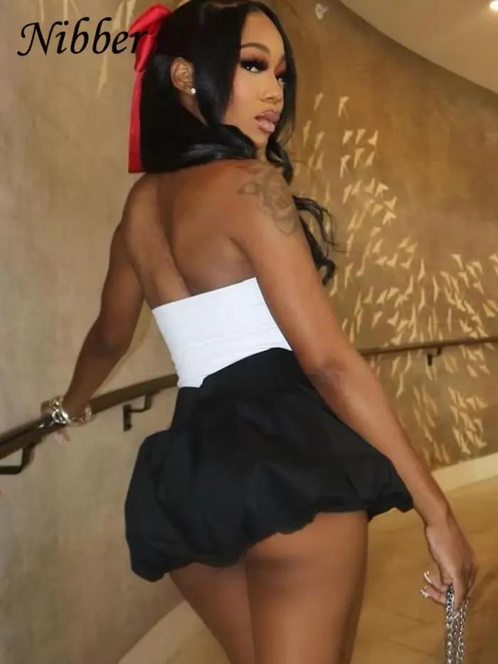 nibber Jupes de bal pour femmes, style Y2K Hottie Chic, tendance estivale, mini-jupes à taille haute, basiques pour anniversaire, streetwear, basiques audacieux