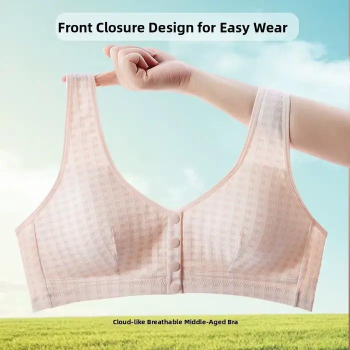 Soutien-gorge de sport en pur coton, confortable, anti-affaissement, sans armatures, style débardeur, avec boucle frontale, respirant, pour femme