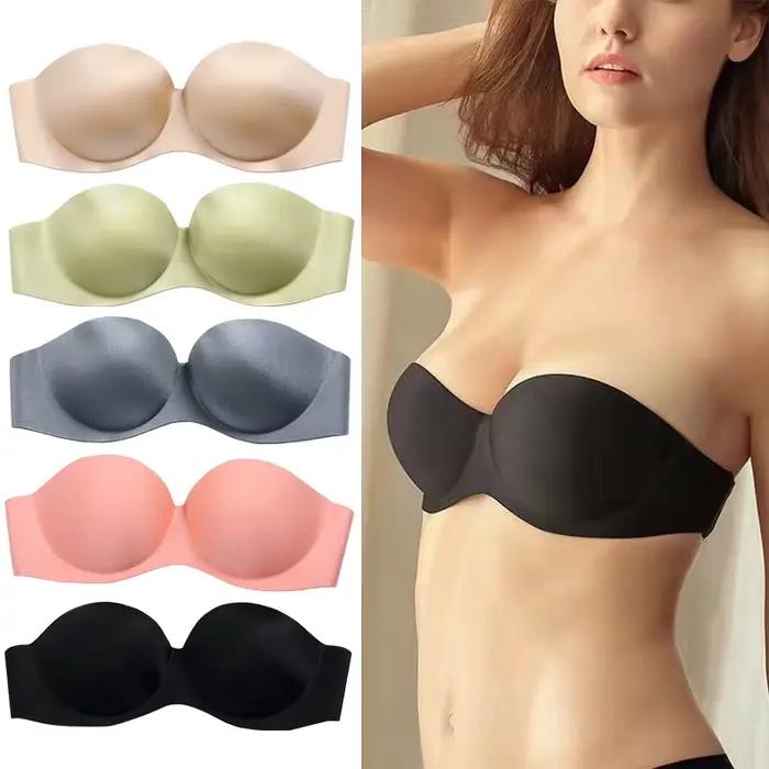 FINETOO fermeture avant Sexy Push Up soutien-gorge femmes soutien-gorge Invisible sous-vêtements Lingerie pour femme brassière sans bretelles sans couture Bralette