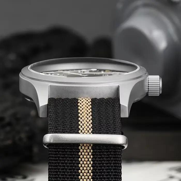Militado ML05 38mm vojenské hodinky mis5 2035 pohyb klenutý zafírový kryštál C3 zelené svetlo 10Bar vodeodolné