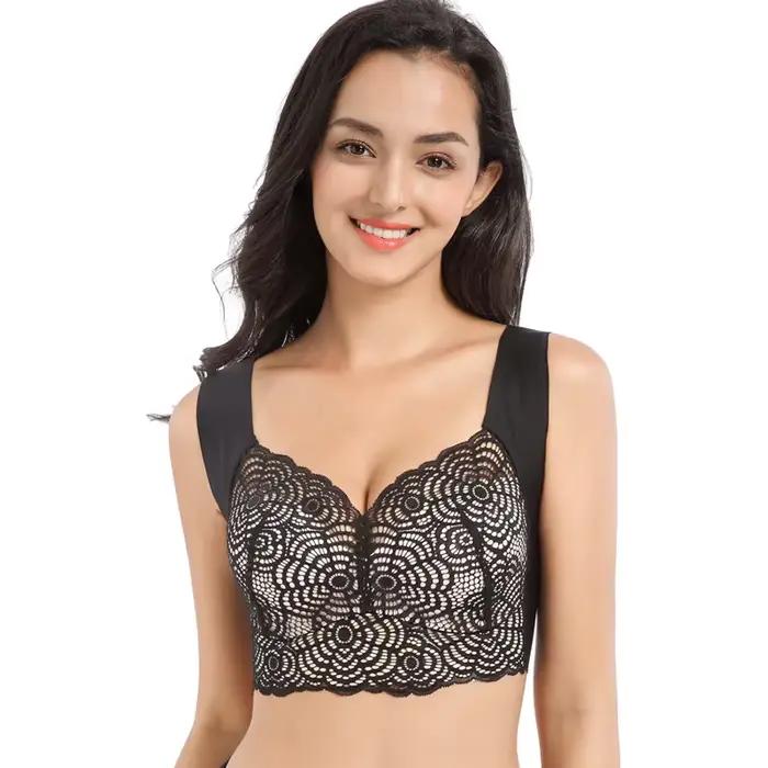 PrettyHealth-Soutien-gorge lifting injuste sexy en dentelle pour femme, soutien-gorge de sport, soutien-gorge lifting sans fil pour le sommeil, manipulation de la lymphité, d'effets et saillie