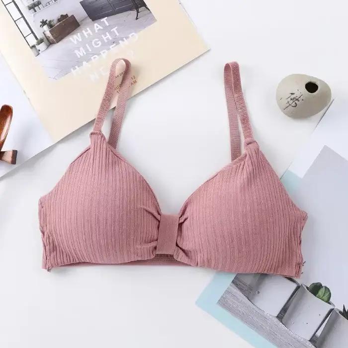 Soutien-gorge rembourré en coton confortable pour femme, sous-vêtement sans couture, soutien-gorge push-up, lingerie sexy