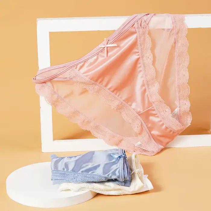 InjUnderwear-Culotte en dentelle souple pour femme, sous-vêtement sans couture, taille basse, slip en maille transparente, caleçon, InDispensLingerie