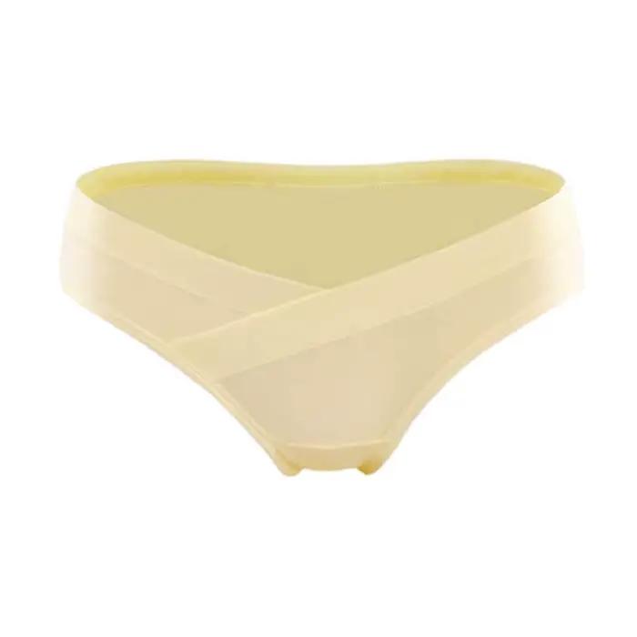 Sous-vêtements de maternité en coton pour femmes enceintes, culotte post-partum sous bosse, culotte de soutien du ventre douce en forme de V, respirante