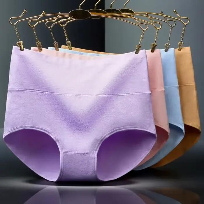 4 pièces/lot taille haute sous-vêtements coton culottes femmes corps mince sous-vêtements abdominaux grande taille filles slips femme Lingerie Shaper