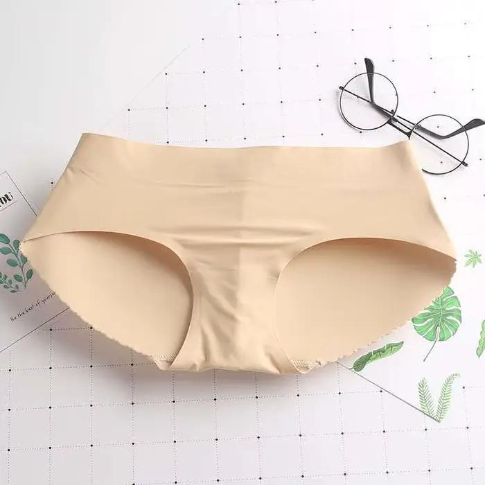 Culotte sexy taille moyenne pour femme avec rembourrage fessier, rehausseur de fesses et de hanches, sous-vêtement push-up sans couture