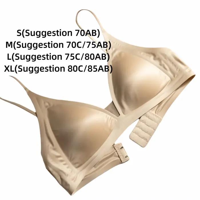 Soutien-gorge français en Satin de lait, décolleté en v profond, sans fil, Support doux, sans couture, dos nu, bretelles ajustées, petite poitrine