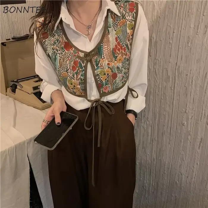 Dámske krátke vesty Vintage Chic kórejský štýl menšinový streetwear ležérny bez rukávov voľný odev osobnosť