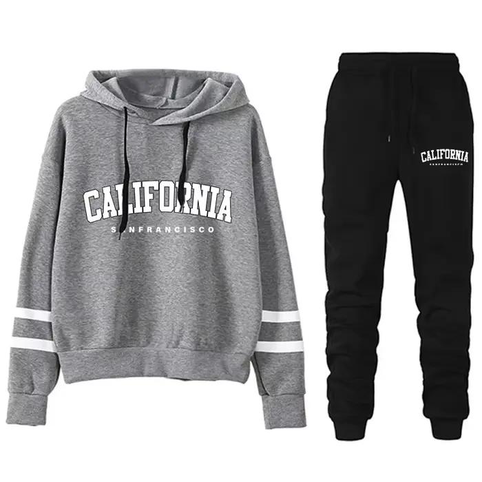 Kalifornia Women's Casual Pruhovaný Univerzálny Mikina s kapucňou alebo nohavice