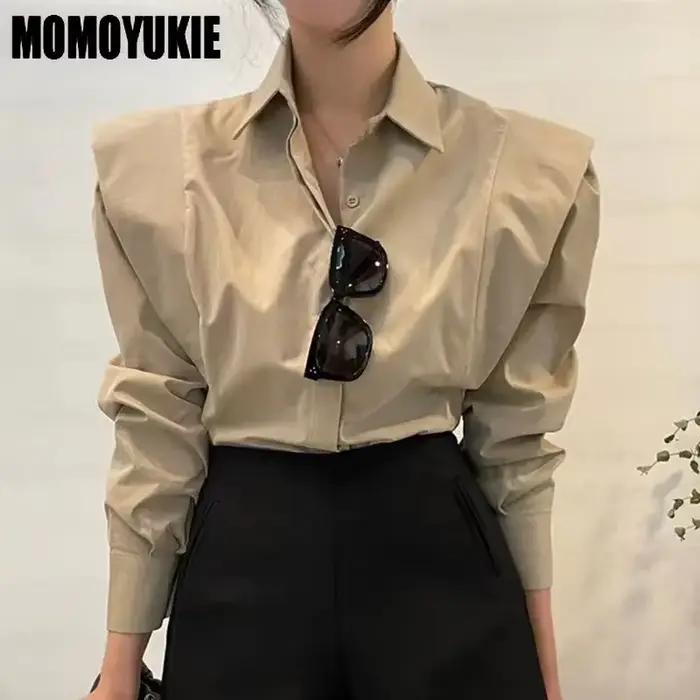 Blouse Vintage à Manches Longues en Polyester et Coton pour Femmes Occasions Spéciales Style High Street