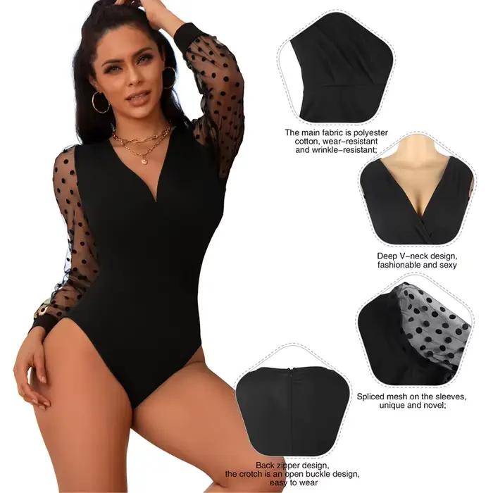 Comeondear Teddy Lingerie String Body Sexy s prekríženým výstrihom do V