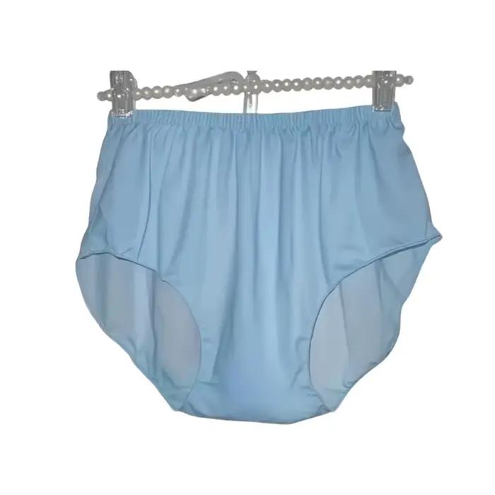 Culottes en satin glacé bleu ciel sexy, lingerie taille plus, sous-vêtements féminins