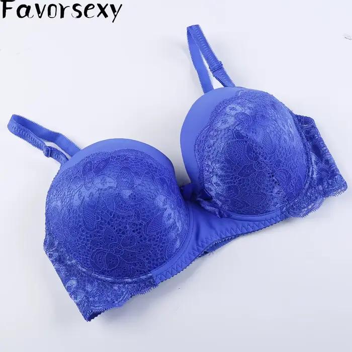 Vyšívaná čipkovaná push-up podprsenka pre ženy